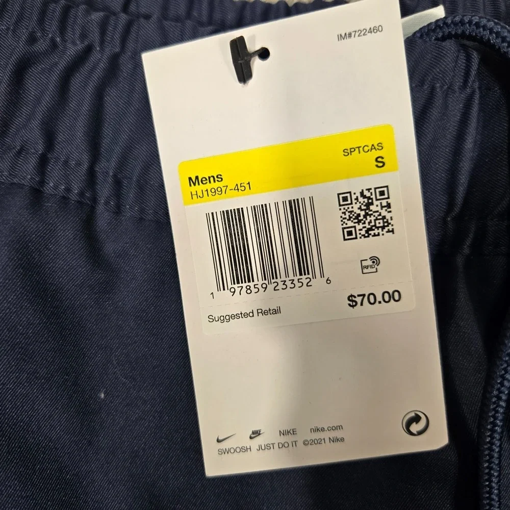 Nike Pants Mens Small (30x28) Blue Standard Fit Taper HJ1997-451 NEW